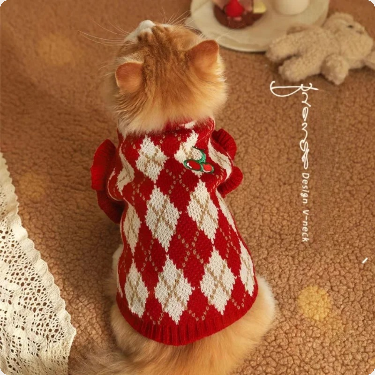Cat Cherry Sweater